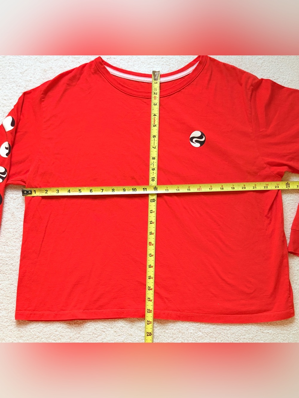 Patagonia Organic Boxy Red Long Sleeve Tee - Picture 3 of 10
